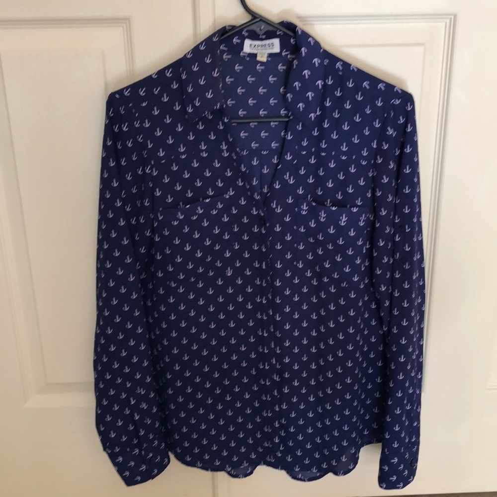 Express - Anchor Print Portofino Shirt